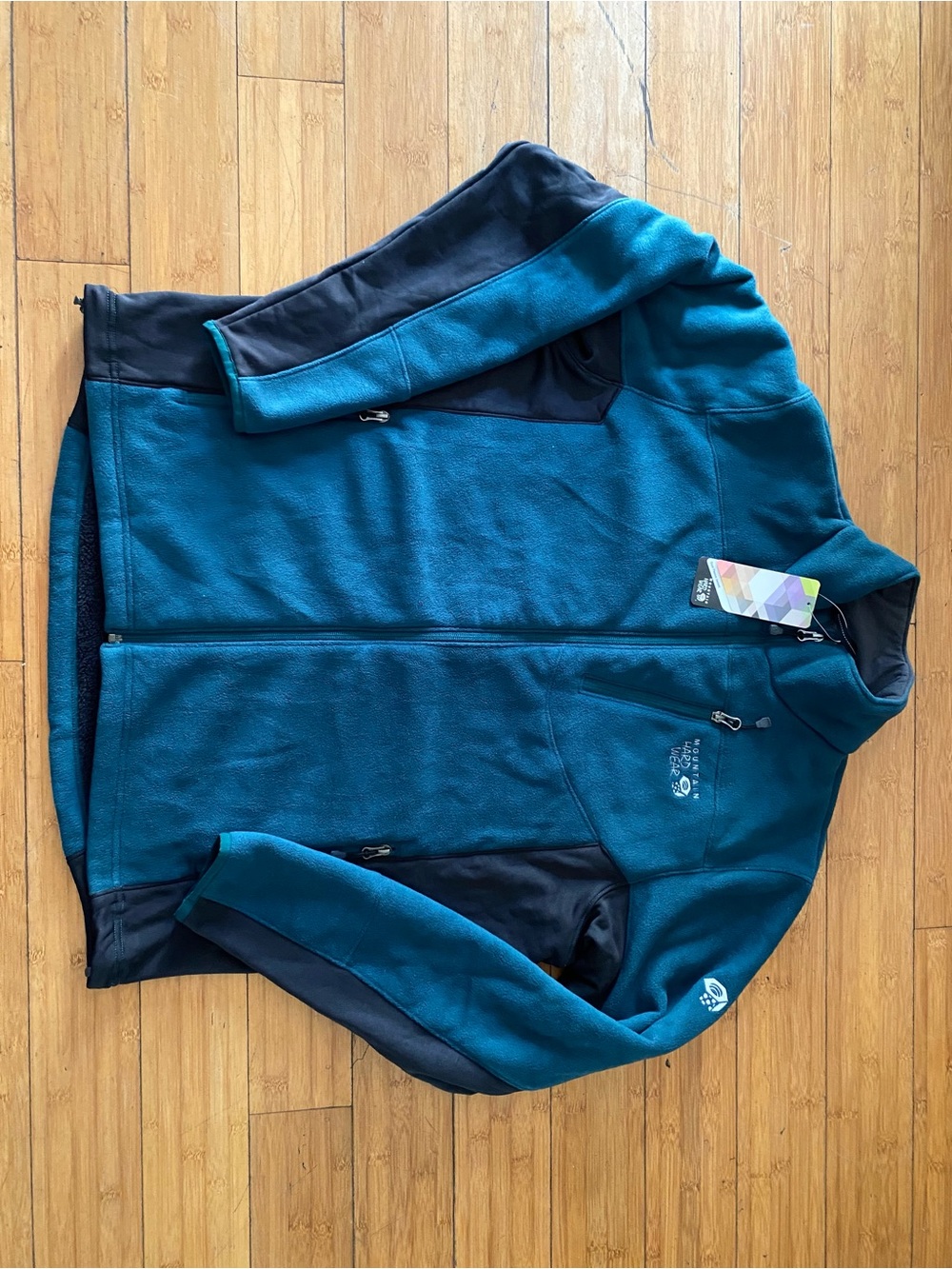 NWT Mountain Hard Wear Dual Fleece Jacket Sz XL Green/Black Men’s